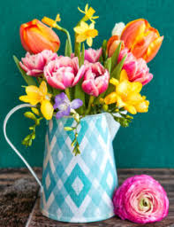 Desenhos de Bright Bouquet Jigsaw Puzzle para colorir