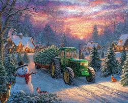 Desenhos de Bringing Home Christmas Jigsaw Puzzle para colorir