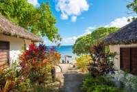 Desenhos de Bungalow on the beach, Vanuatu Jigsaw Puzzle para colorir