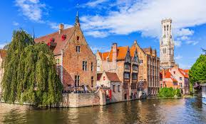 Desenhos de Canal in Bruges, Belgium Jigsaw Puzzle para colorir