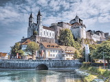 Desenhos de Castle Aarburg, Switzerland Jigsaw Puzzle para colorir