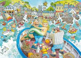Desenhos de Catch of the Day Funny Jigsaw Puzzle para colorir