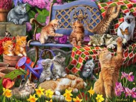 Desenhos de Cats Galore Jigsaw Puzzle 2 para colorir