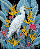 Desenhos de Cattle Egret Bird Jigsaw Puzzle para colorir