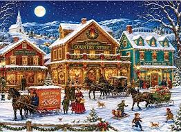 Desenhos de Cauldwell’s Country Store – Charles Wysocki Puzzles Jigsaw para colorir
