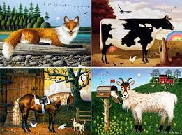 Charles Wysocki: Animal Collage Jigsaw Puzzle