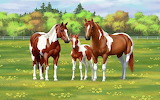 Desenhos de Chestnut Horses Art Jigsaw Puzzle para colorir