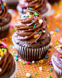 Desenhos de Chocolate Cupcake Jigsaw Puzzle para colorir
