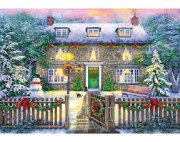 Christmas Cottage Jigsaw Puzzle 3