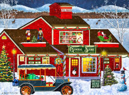 Desenhos de Christmas General Store Jigsaw Puzzle para colorir