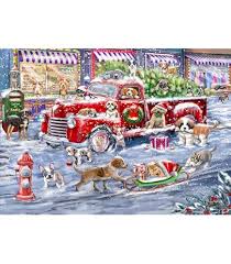 Desenhos de Christmas Puppies Jigsaw Puzzle para colorir