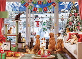 Desenhos de Christmas Visitors Jigsaw Puzzle para colorir