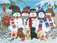 Christmas Winter Snowman Frosty Jigsaw Puzzle