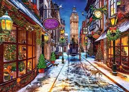 Desenhos de Christmastime London Jigsaw Puzzle para colorir