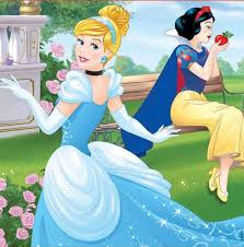 Desenhos de Cinderella and Snow White Princess Jigsaw Puzzle para colorir