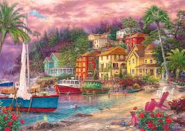 Desenhos de Coastal Charm Jigsaw Puzzle para colorir