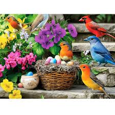 Desenhos de Colorful Birds Jigsaw Puzzle 2 para colorir