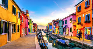 Desenhos de Colorful Burano Jigsaw Puzzle para colorir