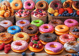 Desenhos de Colorful Donut Jigsaw Puzzle 4 para colorir