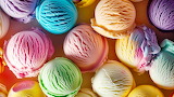 Desenhos de Colorful Ice Cream Balls Jigsaw Puzzle para colorir