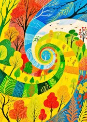 Colorful Whirling Woods Jigsaw Puzzle