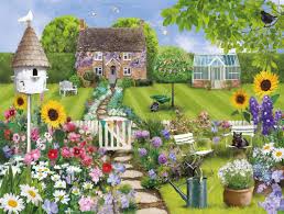 Cottage Garden Path Jigsaw Puzzle