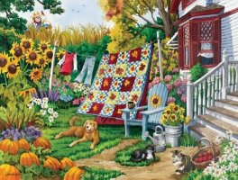 Desenhos de Country Autumn Jigsaw Puzzle para colorir