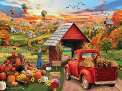 Desenhos de Country Farm Pumpkin Jigsaw Puzzle para colorir