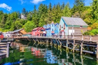Desenhos de Creek Street, Ketchikan, Alaska Jigsaw Puzzle para colorir