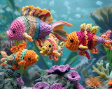 Desenhos de Crochet Aquarium Jigsaw Puzzle para colorir