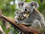 Desenhos de Cutes Koalas Jigsaw Puzzle para colorir