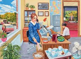 Day’s Work The Secretary Vintage Jigsaw Puzzle