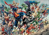 Desenhos de DC Comics Heroes Cast Jigsaw Puzzle para colorir