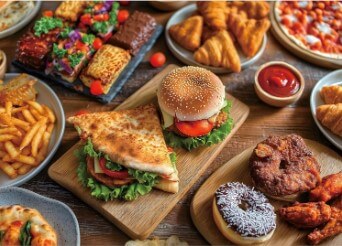 Desenhos de Delicious Fast Food Jigsaw Puzzle para colorir