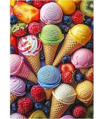 Desenhos de Delicious Ice Cream Jigsaw Puzzle para colorir