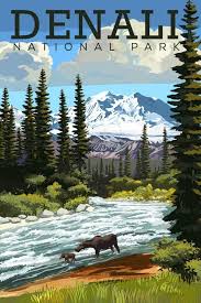 Desenhos de Denali National Park Alaska Jigsaw Puzzle para colorir