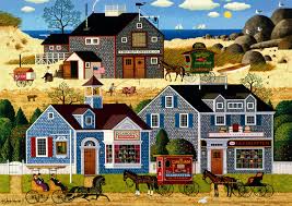 Desenhos de Devilstone Harbor – Charles Wysocki Puzzles Jigsaw para colorir