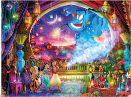 Desenhos de Disney Aladdin Jigsaw Puzzle para colorir