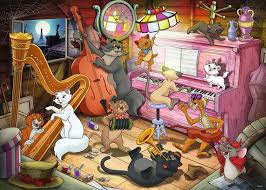 Desenhos de Disney Aristocats Jigsaw Puzzle para colorir