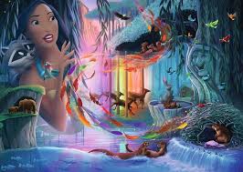 Desenhos de Disney Castle Pocahontas Jigsaw Puzzle para colorir