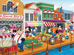 Desenhos de Disney Friends on the Boardwalk Jigsaw Puzzle para colorir