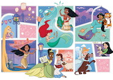 Desenhos de Disney Princess Collage Jigsaw Puzzle 3 para colorir