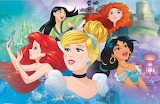 Desenhos de Disney Princess Gaze Jigsaw Puzzle para colorir