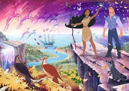 Desenhos de Disney Princess – Pocahontas Jigsaw Puzzle para colorir