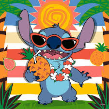 Desenhos de Disney Stitch in Summer Jigsaw Puzzle para colorir