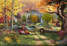 Disney – The Fox and the Hound – Thomas Kinkade Jigsaw Puzzle