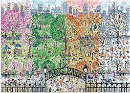 Dog Park Painting Jigsaw Puzzle
