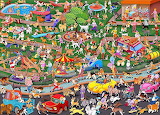 Desenhos de Dog Party Jigsaw Puzzle para colorir