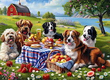 Dogs Picnic Jigsaw Puzzle