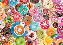 Desenhos de Donut Party Jigsaw Puzzle para colorir